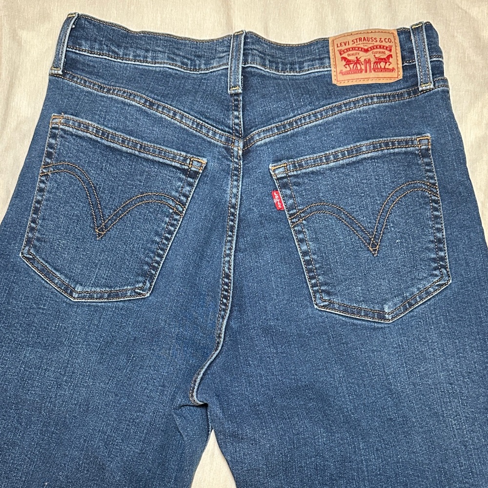 Levi's Dark Blue Straight-Leg Jeans - Picture 5 of 9
